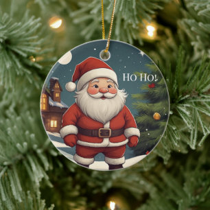 Festiver Weihnachtsmann Ho Ho Merry Christmas Schm Keramik Ornament