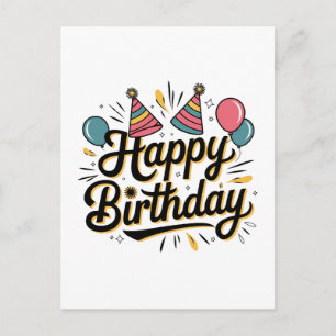 Festives Alles Gute zum Geburtstag Postkarte