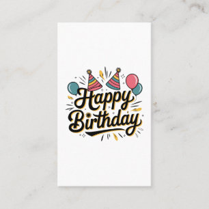 Festives Alles Gute zum Geburtstag Visitenkarte