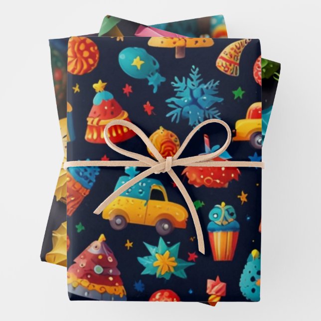 FESTIVES ARBEITSPAPIER GESCHENKPAPIER SET (Beispiel)
