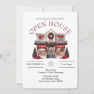 FESTIVES CHRISTMAS DEKORATED SHOP OPEN HOUSE EINLADUNG