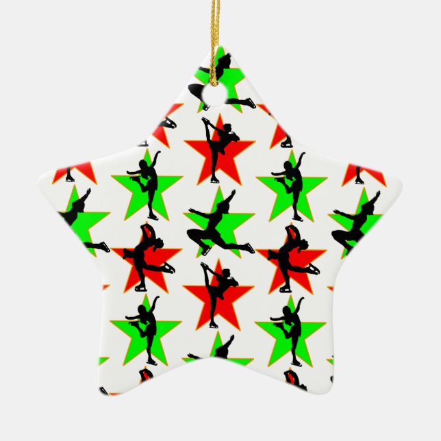FESTIVES FIGURE SKATER CHRISTMAS DESIGN KERAMIKORNAMENT (Vorne)