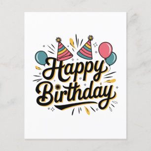 Festives Herzlichen Glückwunsch zum Geburtstag Flyer