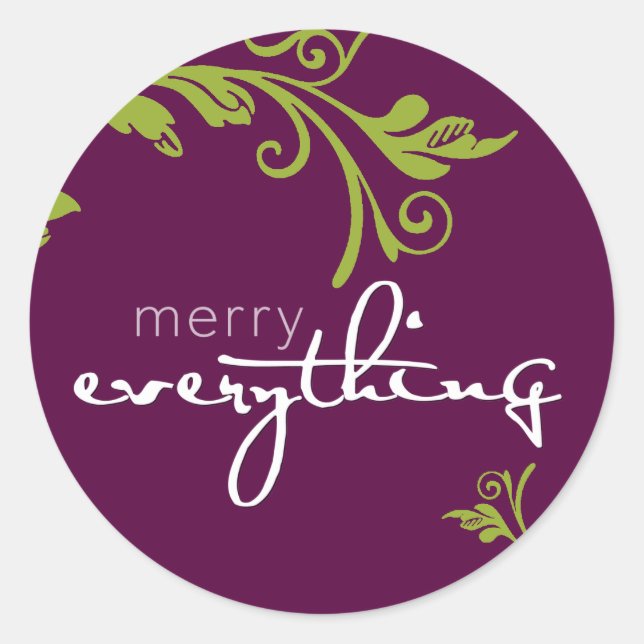 FESTIVES STICKER-SIEGEL: kühl Reben 3A Runder Aufkleber (Vorderseite)