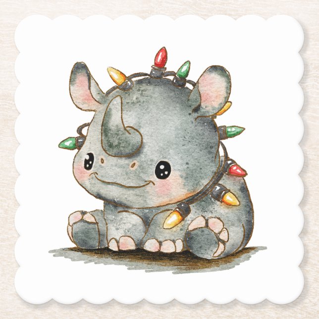 Festivo Rhino Untersetzer (Vorderseite)
