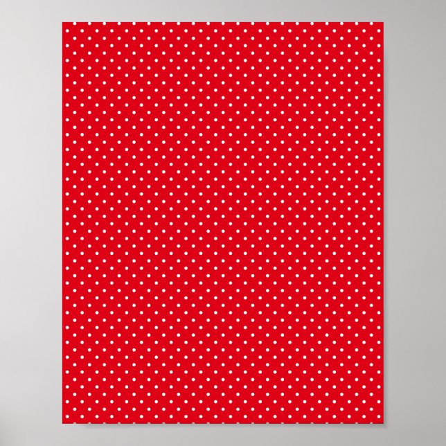 Festivrot-Muster Poster (Vorne)