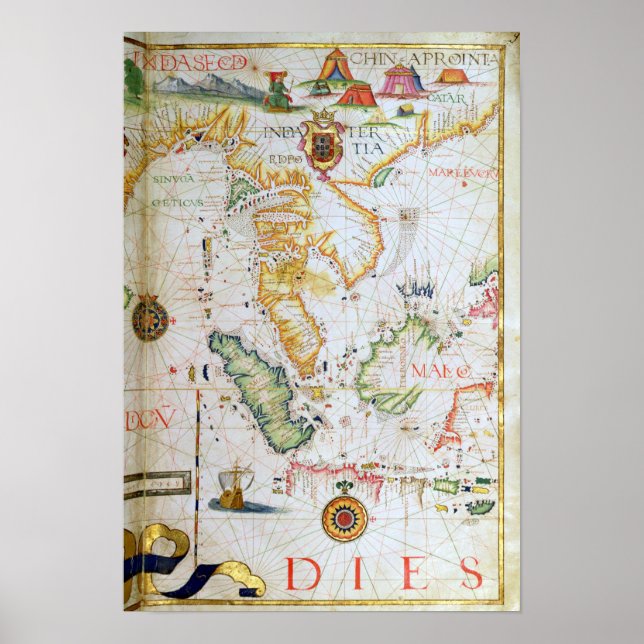 Festland Südostasien, Details aus dem Welatlas Poster (Vorne)