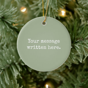 Festlegen eines benutzerdefinierten Personalisiert Keramik Ornament