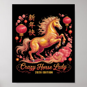 Festlich 2026 Jahr der Crazy Horse Lady seit 26 Fü Poster