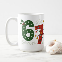 Festlich 67 – Helle Weihnachtszahlen Design Kaffeetasse
