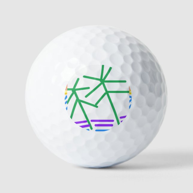Festlich Abstrakt Golfball (Vorderseite)