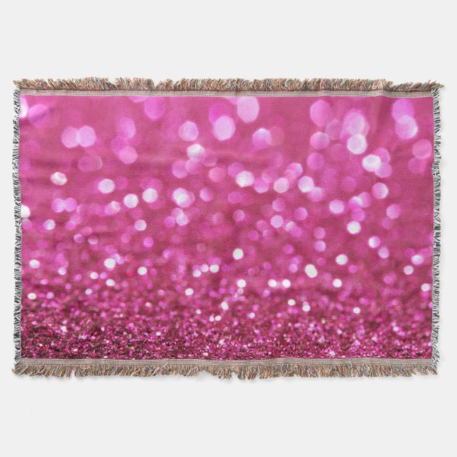 Festlich dunkles Rosa: Elegant Abstrakt. Decke (Vorderseite)