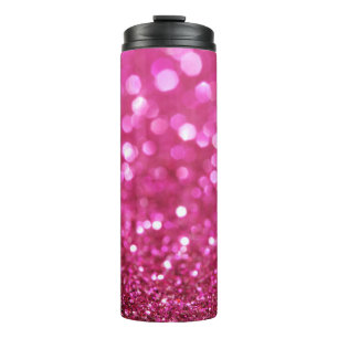 Festlich dunkles Rosa: Elegant Abstrakt. Thermosbecher