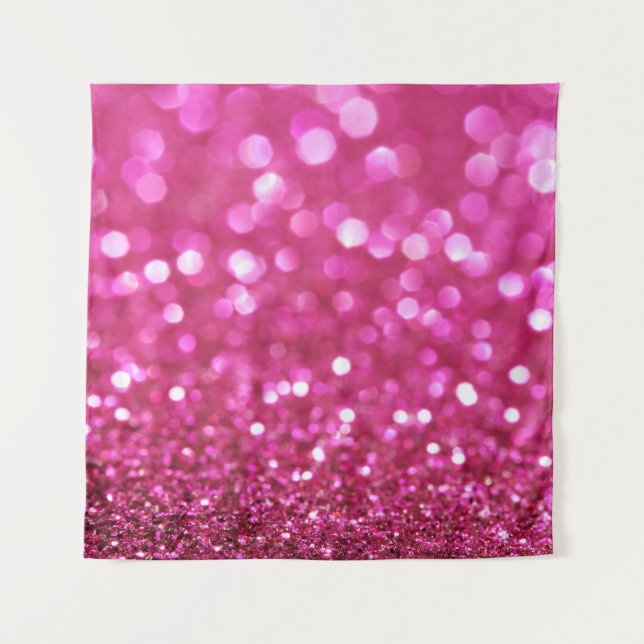 Festlich dunkles Rosa: Elegant Abstrakt. Wandteppich (Vorderseite)