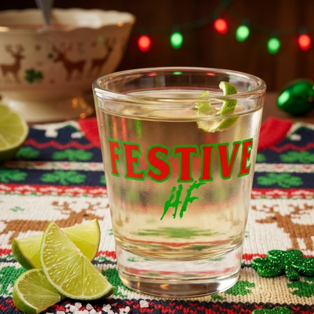 Festlich extrem Weihnachts Schnapsglas (Von Creator hochgeladen)