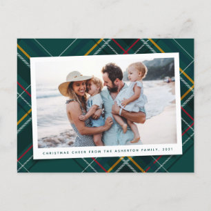 Festlich grüne Weihnachten kariert ein Foto