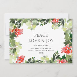 Festlich Holly Berry Weihnachtsgrüßen Feiertagskarte