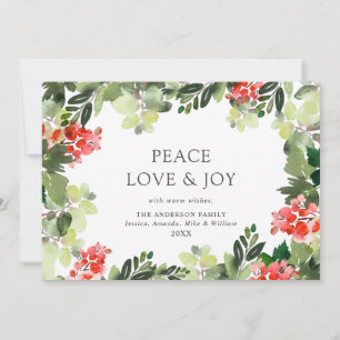 Festlich Holly Berry Weihnachtsgrüßen Feiertagskarte