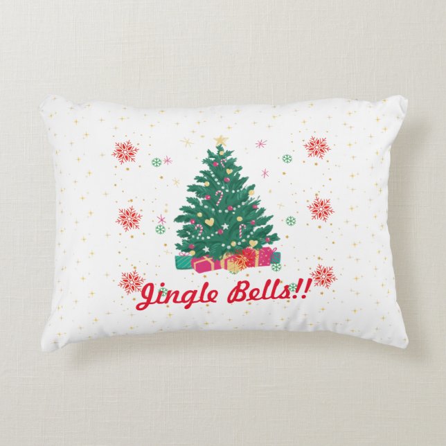 Festlich Jingle Bells Pillow Dekokissen (Vorderseite)