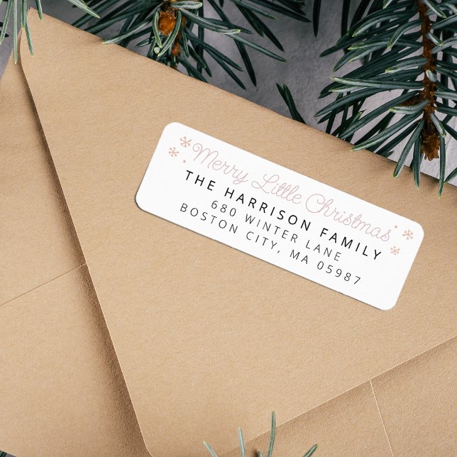 Festlich Merry Little Weihnachtsadresse (Festive Merry Little Christmas Address Label)