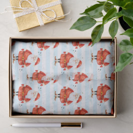 Festlich Niedlicher Weihnachtsmann Seidenpapier