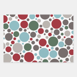 Festlich Polka Dot Selection Weihnachten Geschenkpapier Set