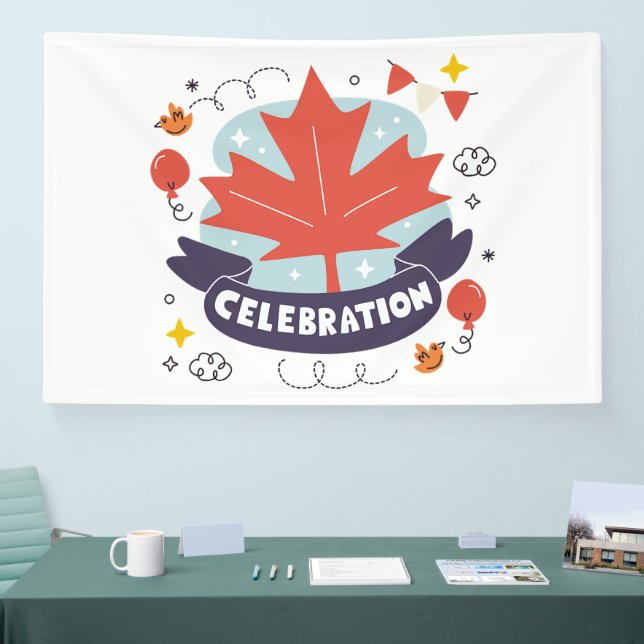 Festliche Ahornblatt-Feier Banner (Messe)