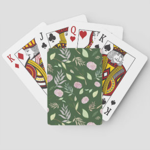 Festliche Aquarellfarben-Blume 8 Spielkarten