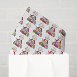 Festliche Backkekse Frau Claus Seidenpapier