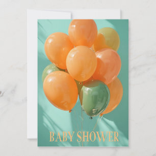 Festliche Balloons Kinderdusche Einladung