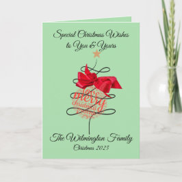 Festliche Bauble Familie Weihnachtsfalten Karte