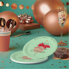 Festliche Bauble Weihnachtsbücher Party Teller