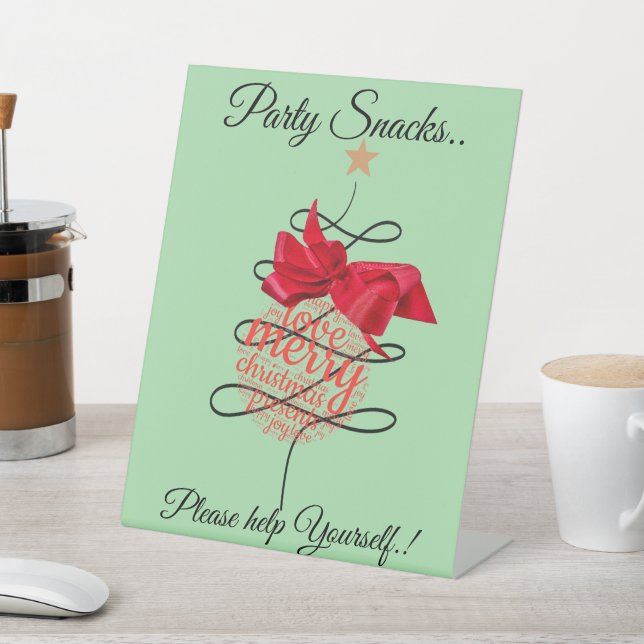 Festliche Bauble Weihnachtsgebäck Party Snacks Sockelschild (In SItu)