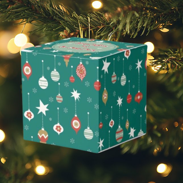 Festliche Bauern & Schneeflocken Weihnachten Geschenkschachtel (Von Creator hochgeladen)