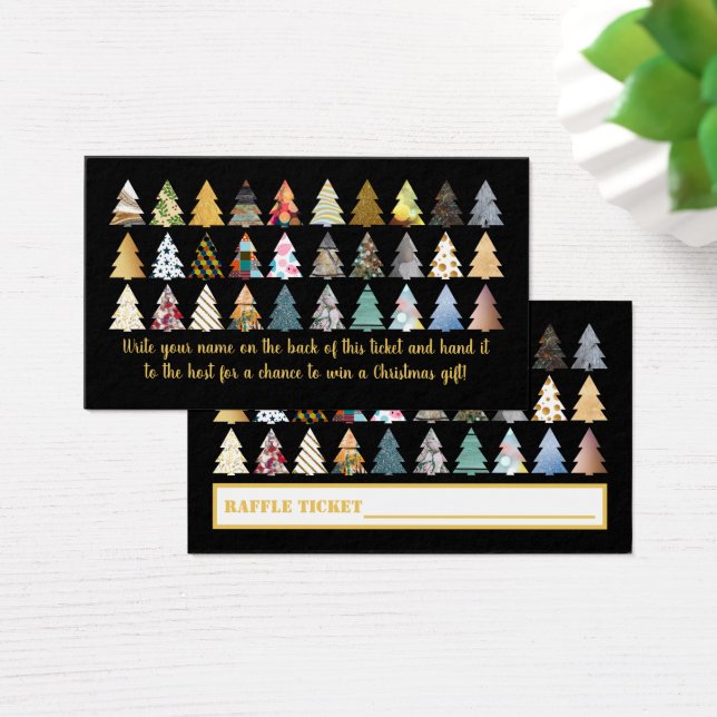 Festliche Bäume, Weihnachts-Party-Raffle-Ticket (Schreibtisch)