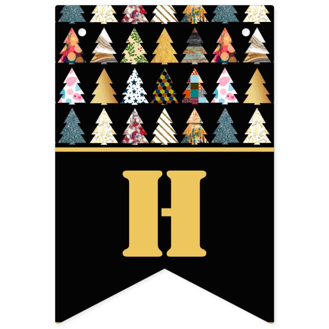 Festliche Bäume, Weihnachts-Party Wimpelkette (Zweite Fahne)