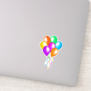 Festliche Bunch Ballons Mehrere Farben Streamer Aufkleber