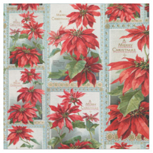 Festliche bunte Vintage-Weihnachtssterne Stoff