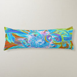 Festliche Chartreuse und Blue Dahlia Blume Petals Seitenschläferkissen