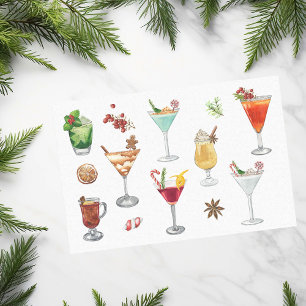 Festliche Cocktails Weihnachten Martini Seidenpapier