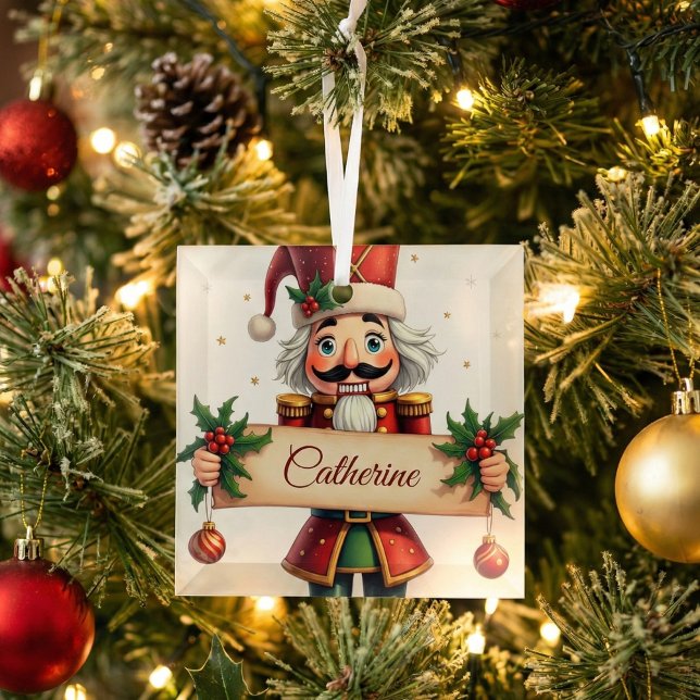 Festliche Dekoration Personalisierter Nutcracker W (Personalized Nutcracker Name Ornament – Charming Christmas Tree Keepsake)