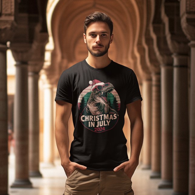 Festliche Dino-Aufkleber: Jurassic Santa T-Shirt (Von Creator hochgeladen)