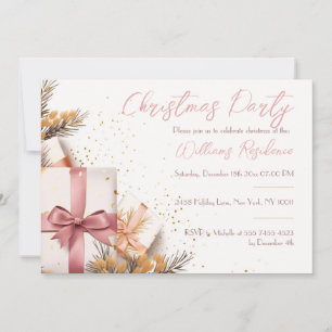 Festliche Elegante Weihnachts-Party Einladung
