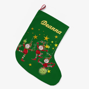 Festliche Elfen Weihnachten 3D Lettern PERSONALISI Großer Weihnachtsstrumpf