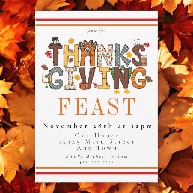 Festliche Erntedank Feste Türkei Fußball Blätter Einladung (Von Creator hochgeladen)