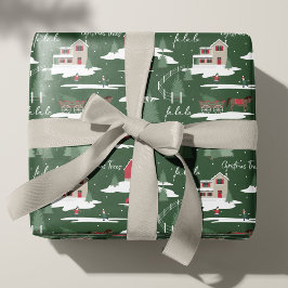 Festliche Fala Vintage Weihnachtsbaumfarm Wrapping Geschenkpapier