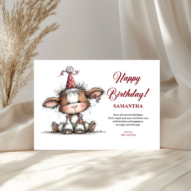 Festliche fantastische Tierparty-Stimmung Kinder G (Festive whimsical animals party vibe kids greeting card

)
