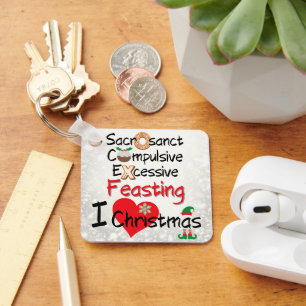 Festliche Festlichkeiten - I Liebe Weihnachten Schlüsselanhänger