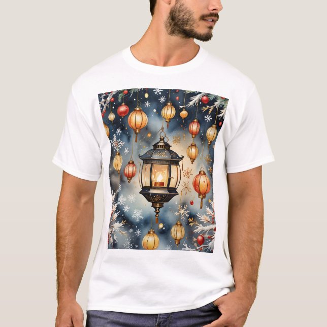 Festliche Festtage Lanterns T-Shirt (Vorderseite)