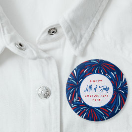 Festliche Feuerwerke Custom 4. Juli Party Button
